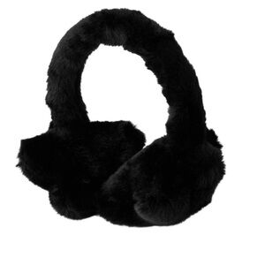 NWOT Zara Girls Black Faux Fur Star Earmuffs
